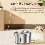 Fontaine à eau pour animaux en acier inoxydable ROJECO