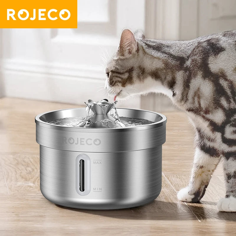 Fontaine à eau pour animaux en acier inoxydable ROJECO